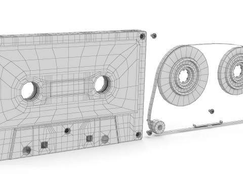 오래된 카세트 3D 모델