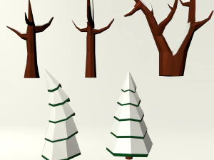 low poly nature 3D Model