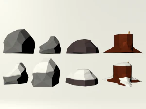 low poly nature 3D Model