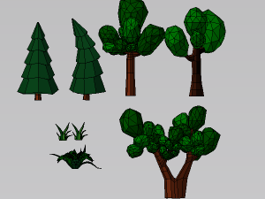 low poly nature 3D Модель