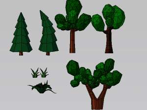 low poly nature 3D Model