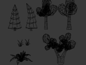 low poly nature 3D Model