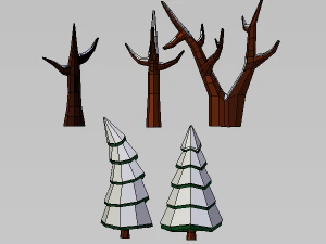 low poly nature 3D Model