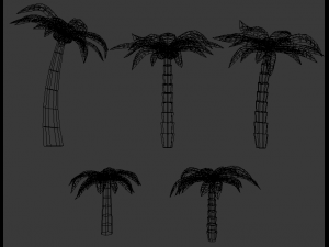 low poly set oasis desert 3D 模型