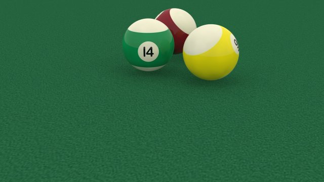 billiard balls 3D 모델 .c4d .max .obj .3ds .fbx .stl .blend 