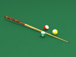 billiard cue Modello 3D