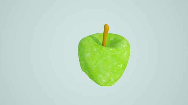 green apple 3D Модель .c4d .max .obj .3ds .fbx .stl .blend 