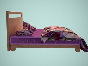 beatiful bed Modèle 3D