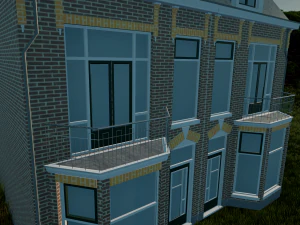 alto detalle - casa urbana Modelo 3D