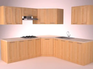 dapur sudut Model 3D