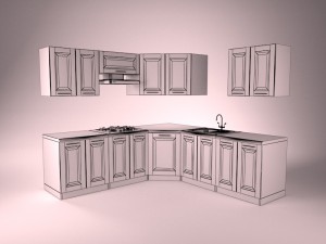 corner kitchen 3D Model