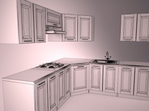 corner kitchen 3D Model