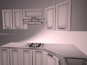 corner kitchen 3D Model