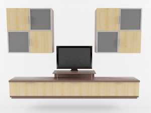 shelving for tv Model 3D