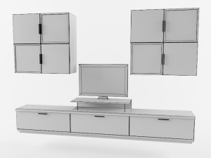 shelving for tv Model 3D