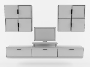 shelving for tv Model 3D