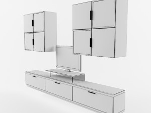 shelving for tv Model 3D