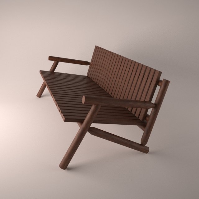 country style bench 3Dモデル .c4d .max .obj .3ds .fbx .stl .blend 