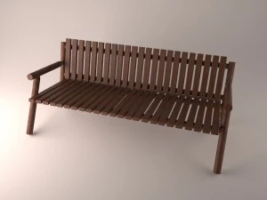 country style bench 3D Model