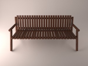country style bench 3Dモデル