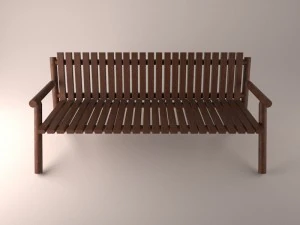 country style bench 3D Model