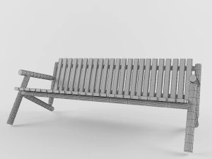 country style bench 3D Model