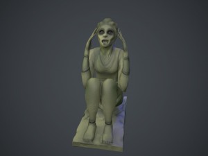 screaming statue 3D Model