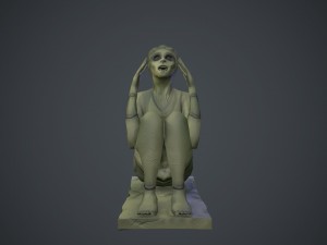 screaming statue 3D Model