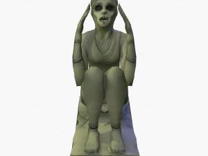 schreeuwend standbeeld 3D Model