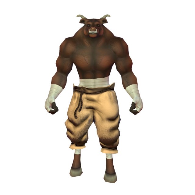 animated minotaur 3D Model .c4d .max .obj .3ds .fbx .stl .blend 