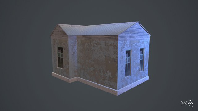 abandoned house 3D मॉडल .c4d .max .obj .3ds .fbx .stl .blend 