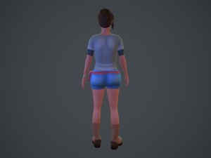 girl tourist 3D 모델