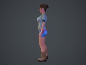 girl tourist 3D 모델