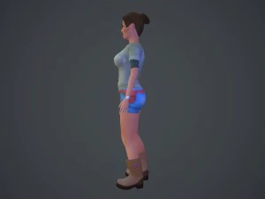 लड़की पर्यटक 3D मॉडल