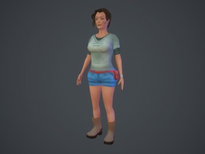 girl tourist 3D 모델