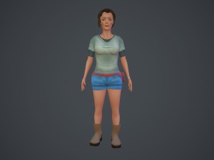 girl tourist 3D 모델