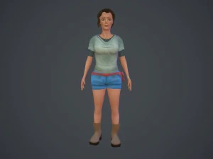 लड़की पर्यटक 3D मॉडल