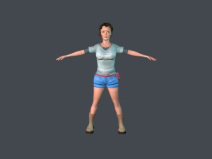 girl tourist 3D 모델