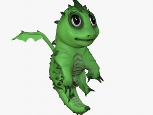 rigged dragon Modelo 3D