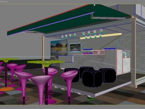 caf&eacute; conteneur Modèle 3D