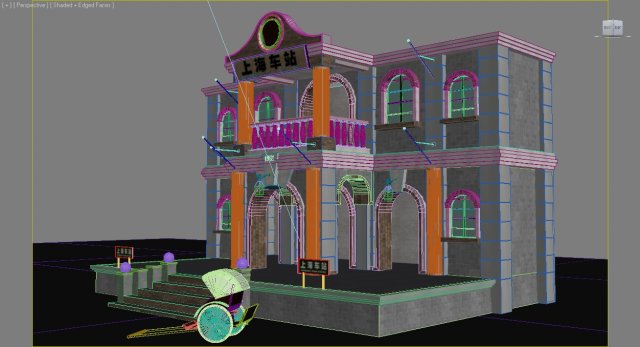shanghai building 1950s 3D Model .c4d .max .obj .3ds .fbx .stl .blend 