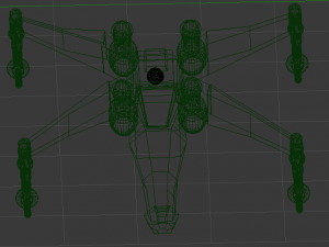 x-wing of luke skywalker in cartoon style 3D Модель