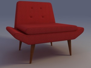 chair wall 3D मॉडल