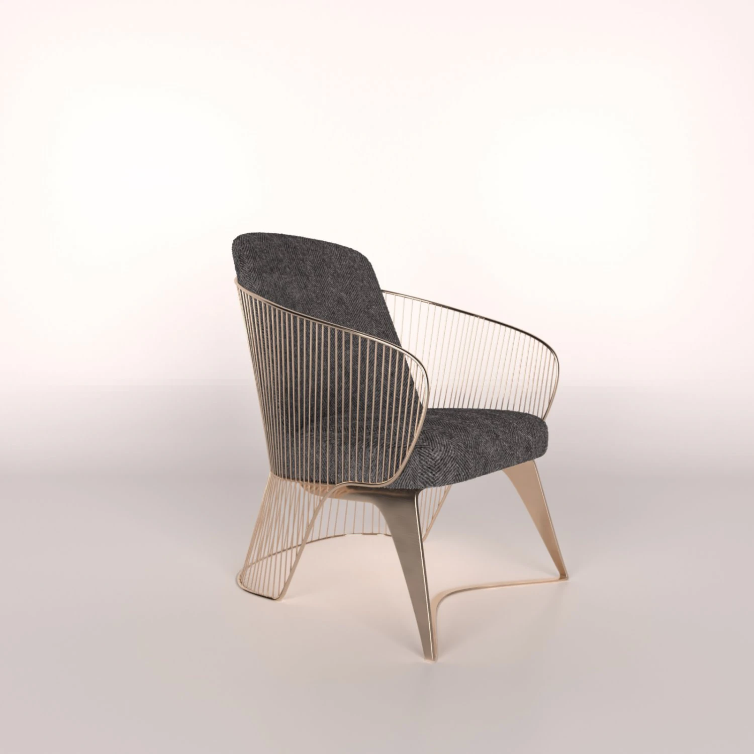 wire chair 3D Model .c4d .max .obj .3ds .fbx .stl .blend