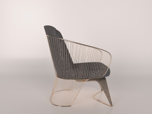 wire chair 3D मॉडल