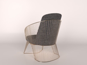 wire chair 3D मॉडल