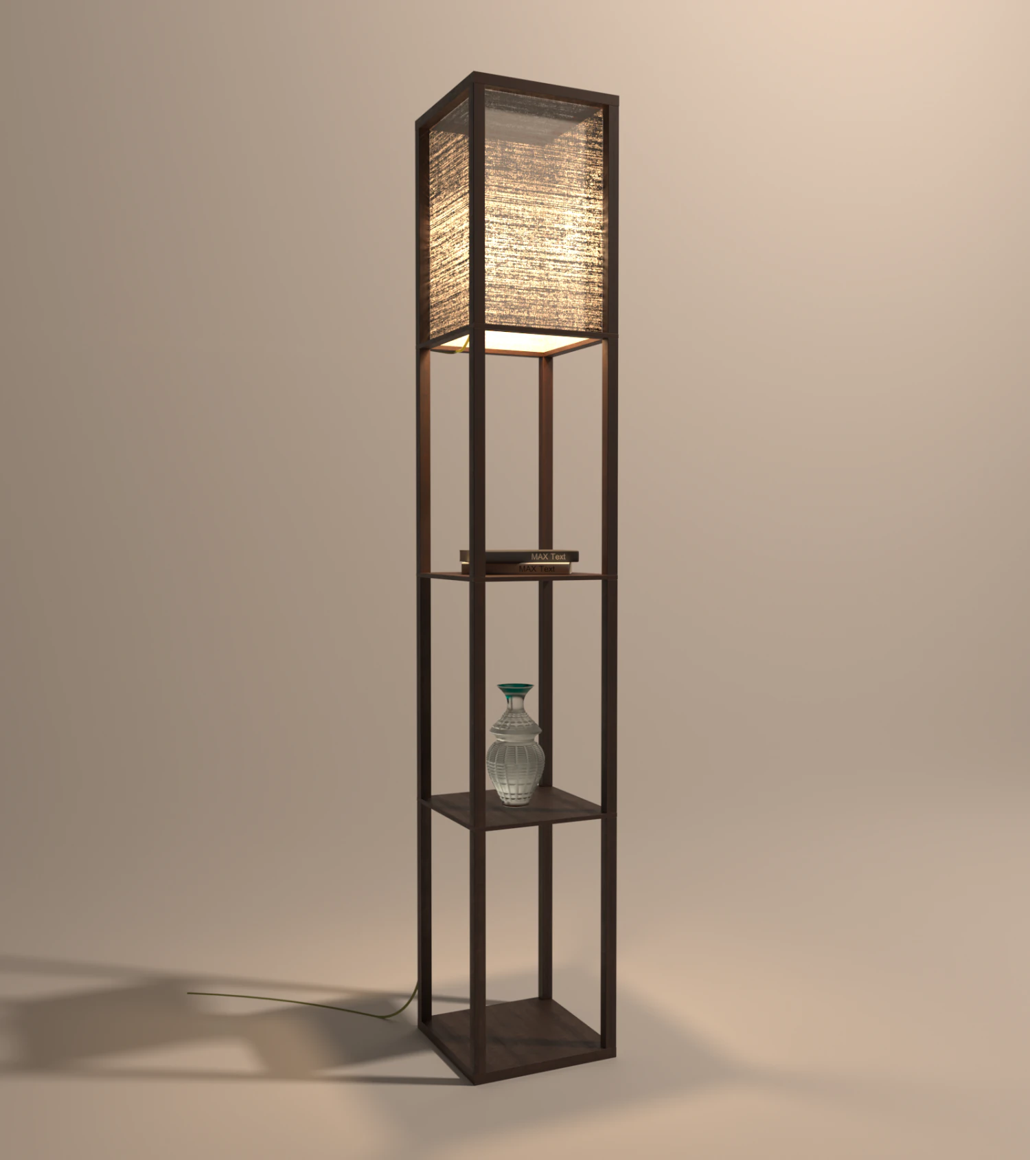 decorative shelf lamp 3D Model .c4d .max .obj .3ds .fbx .stl .blend 