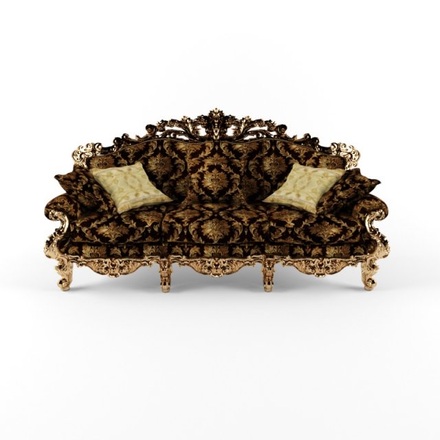 luxury sofa 3D Model .c4d .max .obj .3ds .fbx .stl .blend 