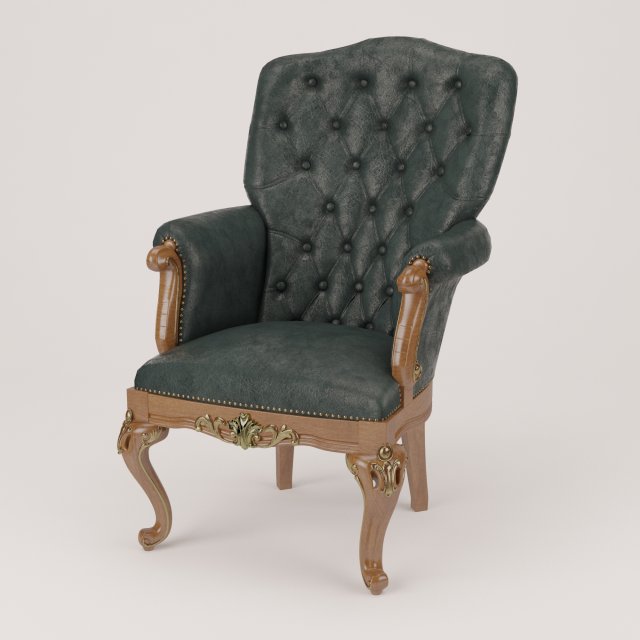 armchair 3D Model .c4d .max .obj .3ds .fbx .stl .blend 