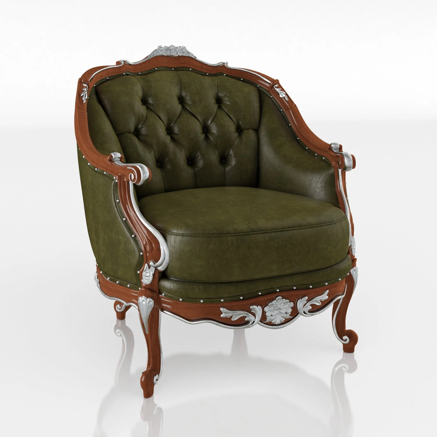 armchair 3D Model .c4d .max .obj .3ds .fbx .stl .blend 